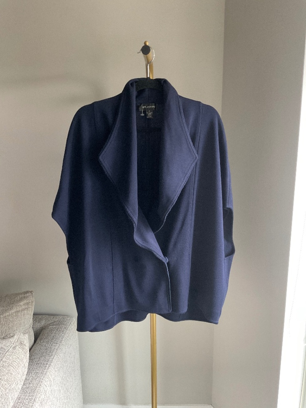 St. John Cardigan Sweater Navy